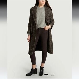 Maison Lener France Wool Intervalle Mottled Pea Coat